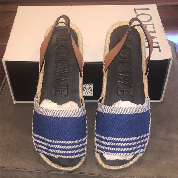 NWT LOEWE Leather and Canvas Espadrilles - Picture 5 of 8